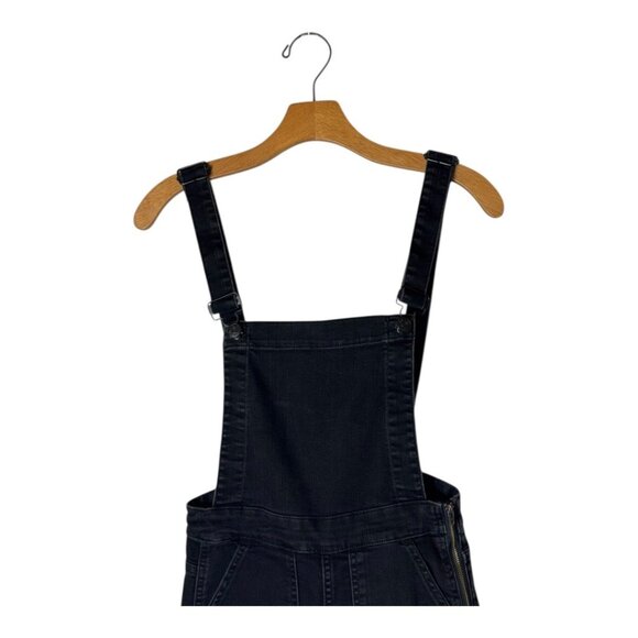 Madewell Overalls Women XS Washed Black Luna Denim Skinny Gothic Grunge Outdoor - Picture 7 of 11
